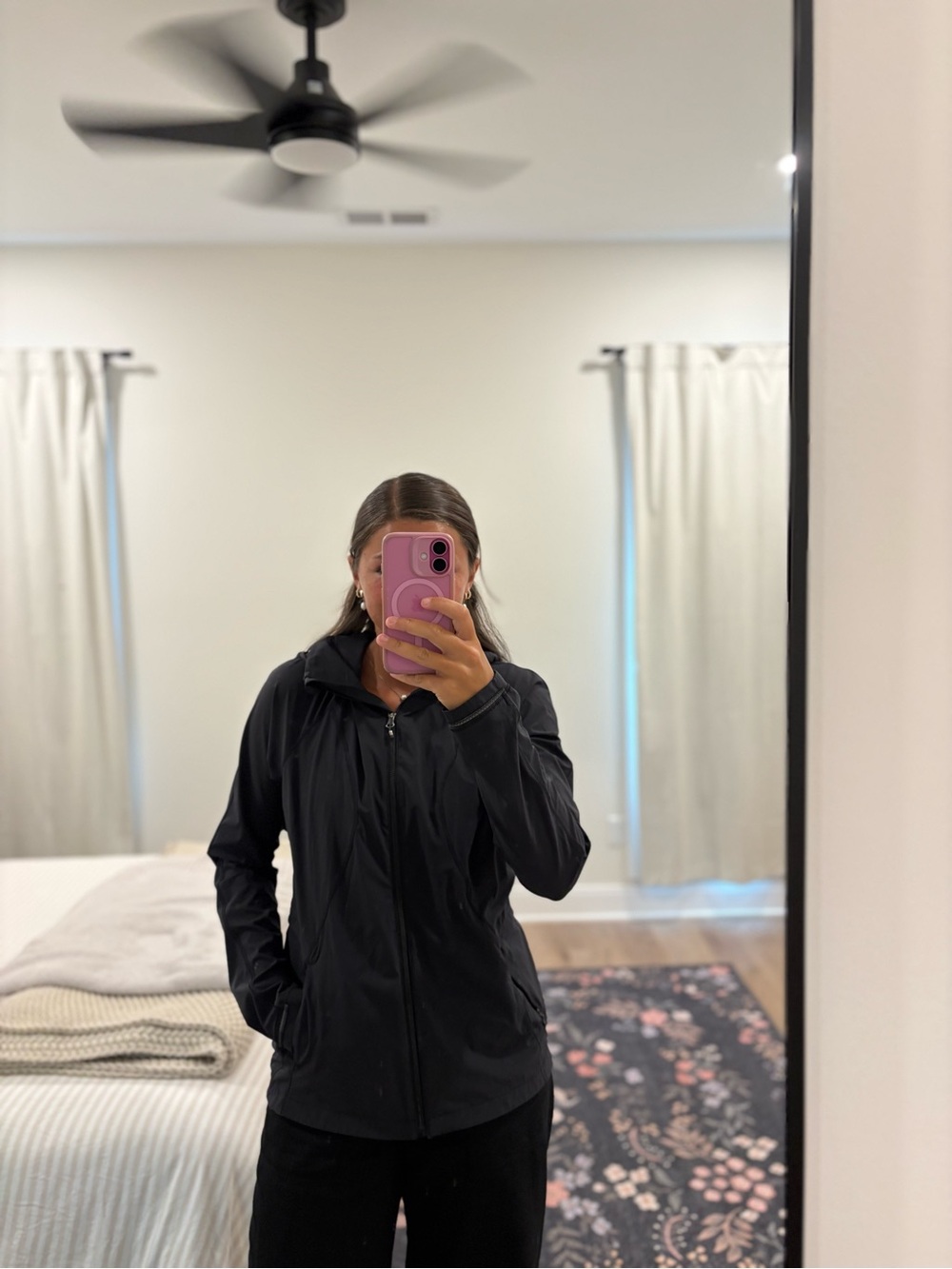 Lululemon Mist Over Black Jacket Size 8